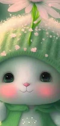 This live wallpaper features a digital rendering of a charming and whimsical character