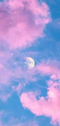 This dreamy live wallpaper features a full moon in the sky, cycling through its phases to create a relaxing atmosphere on your phone