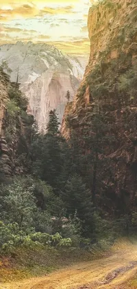 This is a live wallpaper depicting a man riding through a forest on a horse