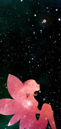 Add a look of fairy magic to your phone screen with this pink fairy live wallpaper