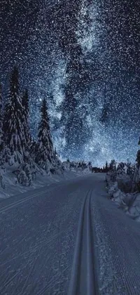 Transform your phone into a winter haven with this live wallpaper
