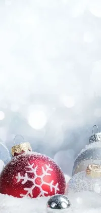 Get into the holiday spirit with this charming live wallpaper for your phone
