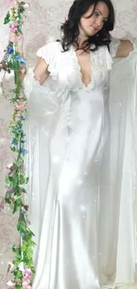 Plant Wedding Dress Waist Live Wallpaper