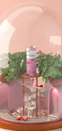 Plant White Drinkware Live Wallpaper