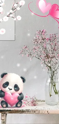 Plant White Pink Live Wallpaper