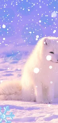 Polar Bear Snow Freezing Live Wallpaper
