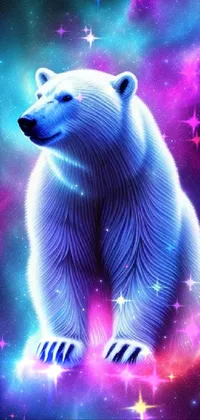 Polar Bear Vertebrate Light Live Wallpaper