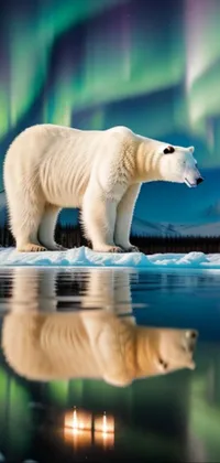 Polar Bear Water Vertebrate Live Wallpaper