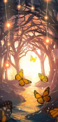 Pollinator Amber Light Live Wallpaper