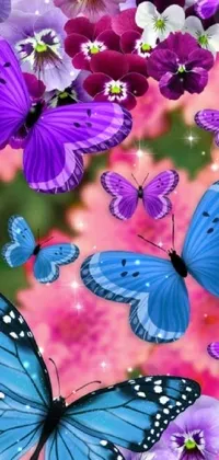 Pollinator Blue Butterfly Live Wallpaper