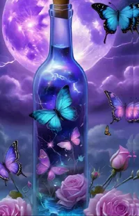 Pollinator Blue Purple Live Wallpaper