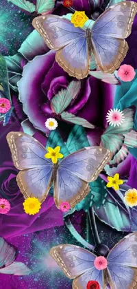 Pollinator Butterfly Flower Live Wallpaper