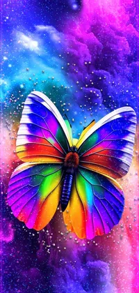 rainbows and butterflies wallpaper