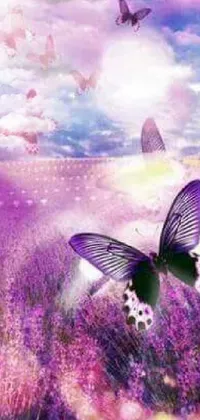 Pollinator Cloud Purple Live Wallpaper