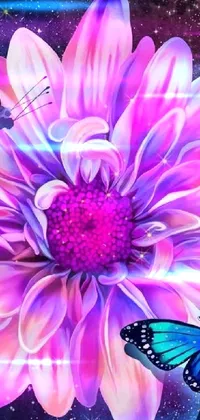 Pollinator Flower Purple Live Wallpaper