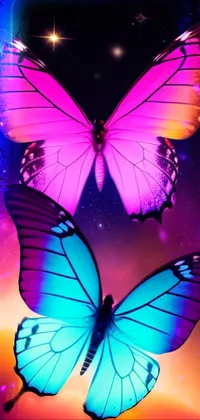 neon butterfly's Live Wallpaper