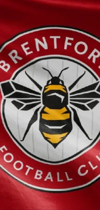 This phone live wallpaper features a close-up shot of a flag with a bee on it, inspired by chesterfield designs