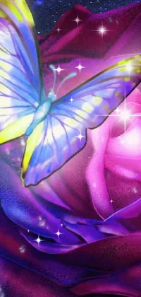 Pollinator Purple Butterfly Live Wallpaper