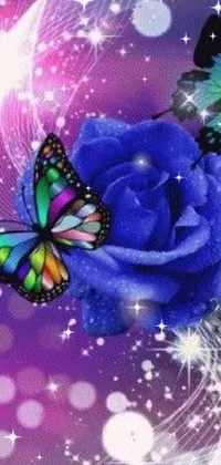 Pollinator Purple Butterfly Live Wallpaper