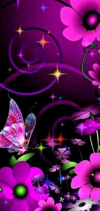 Pollinator Purple Light Live Wallpaper