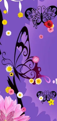 Pollinator Purple Nature Live Wallpaper