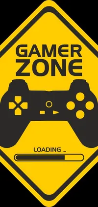 This phone live wallpaper presents a standout yellow sign that declares "Gamer Zone Loading" fervently