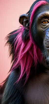 Primate Purple Terrestrial Animal Live Wallpaper