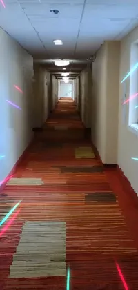 This stunning phone live wallpaper features a long hallway that leads to a bright light, creating a mesmerizing effect