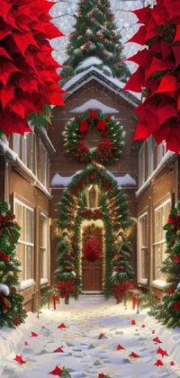 Property Christmas Ornament Window Live Wallpaper