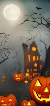 Pumpkin Moon Light Live Wallpaper