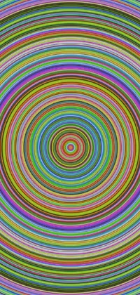 This phone live wallpaper showcases a mesmerizing multicolored spiral design generated by a computer