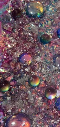 Enhance your phone's visual impact with this stunning live wallpaper! Inspired by metaphysical painting and fluid art, this wallpaper features a captivating blend of colorful liquids and orbs