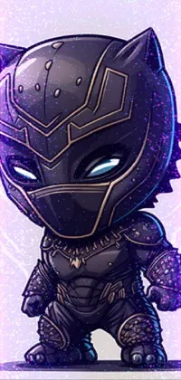 Enhance your phone's display with this stunning live wallpaper featuring a black panther