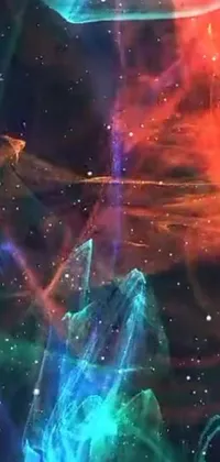 This live wallpaper features a captivating fusion of nature and art
