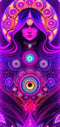 psychedelic woman Live Wallpaper
