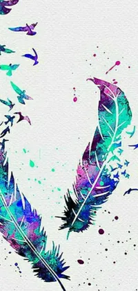 Experience the beauty of a watercolor painting with this stunning phone live wallpaper