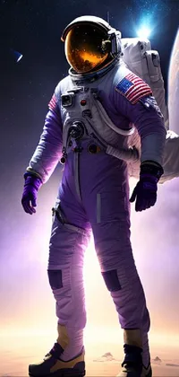 Purple Astronaut Glove Live Wallpaper