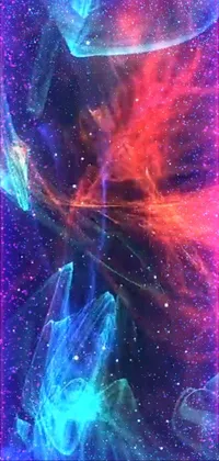 Looking for a stunning live wallpaper for your phone? Look no further than this digital art piece featuring colorful octane render and glitter gif effects