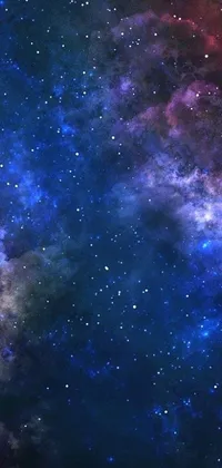 Transform your phone screen with this mesmerizing live wallpaper depicting a stunning night sky filled with twinkling stars and enchanting space art