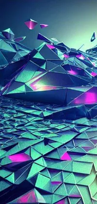 Purple Azure Triangle Live Wallpaper