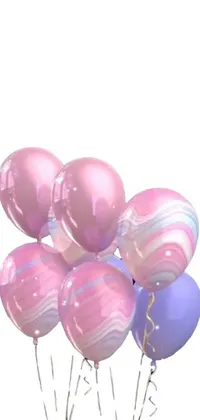 Purple Balloon Pink Live Wallpaper