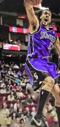 Purple Basketball Sports Equipment Live Wallpaper