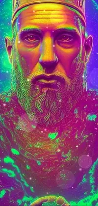 Purple Beard Art Live Wallpaper