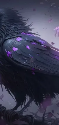 Purple Bird Organism Live Wallpaper