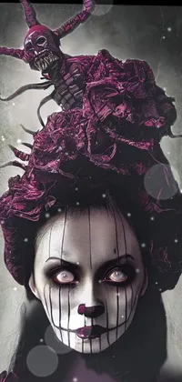 Purple Black Eyelash Live Wallpaper