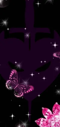 Purple Black Violet Live Wallpaper