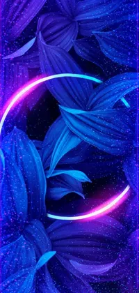 Introducing a stunning live wallpaper for your phone, featuring an eye-catching close-up of a neon-ringed flower