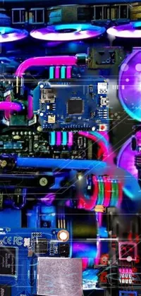 Purple Blue Electronic Instrument Live Wallpaper