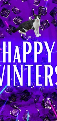 This phone live wallpaper is perfect to add some "Happy Winters" vibes to your screen