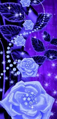 Purple Blue Petal Live Wallpaper